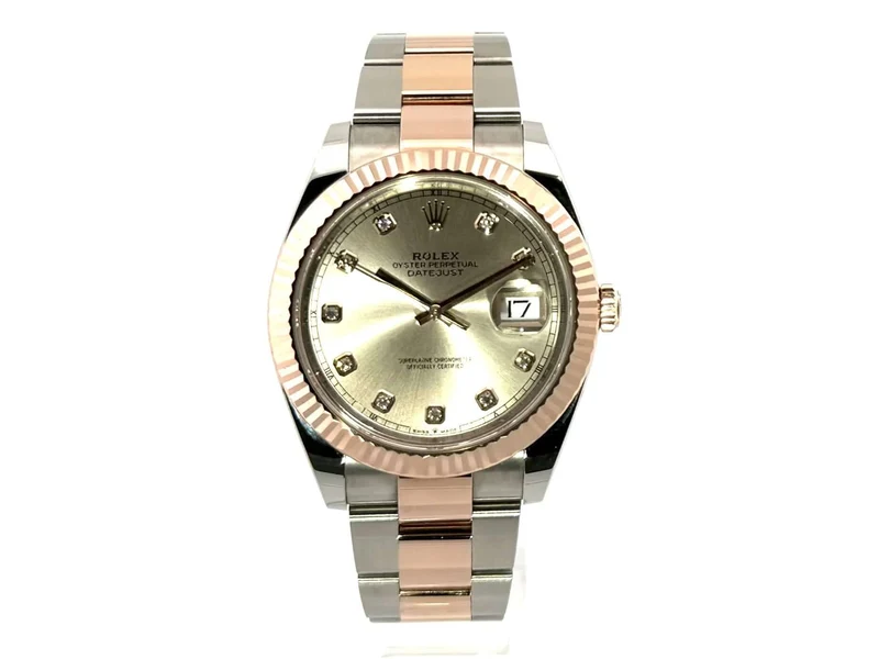 Rolex Datejust 41 Edelstahl Everose-Gold 126331 Sundust Diamant
