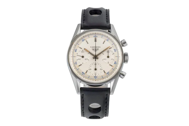 Heuer Carrera chronograph steel manual winding men's watch 2447S Vintage [2600120]