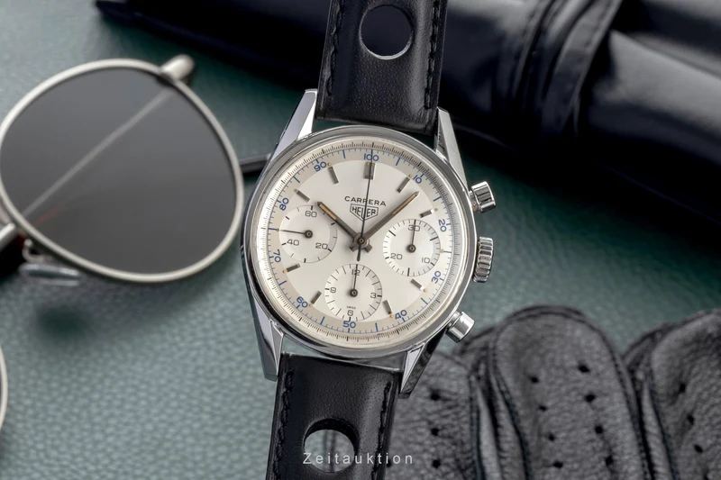 Heuer Carrera chronograph steel manual winding men's watch 2447S Vintage [2600120]