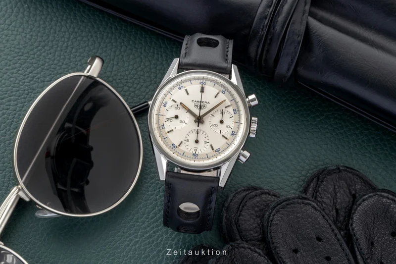 Heuer Carrera chronograph steel manual winding men's watch 2447S Vintage [2600120]