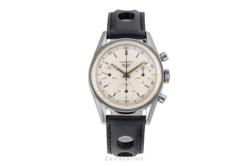Heuer Carrera chronograph steel manual winding men's watch 2447S Vintage [2600120]