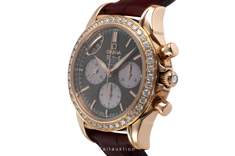 Omega De Ville chronograph 18 ct red gold automatic women's watch 4677.60.37 LP: 24000EUR [2600859]