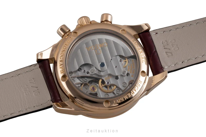 Omega De Ville chronograph 18 ct red gold automatic women's watch 4677.60.37 LP: 24000EUR [2600859]