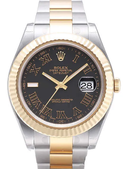 Rolex Datejust II 41 116333 Schwarz Römisch