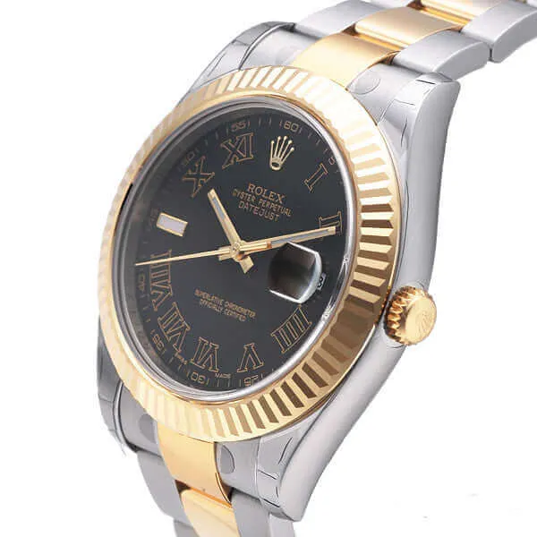 Rolex Datejust II 41 116333 Schwarz Römisch