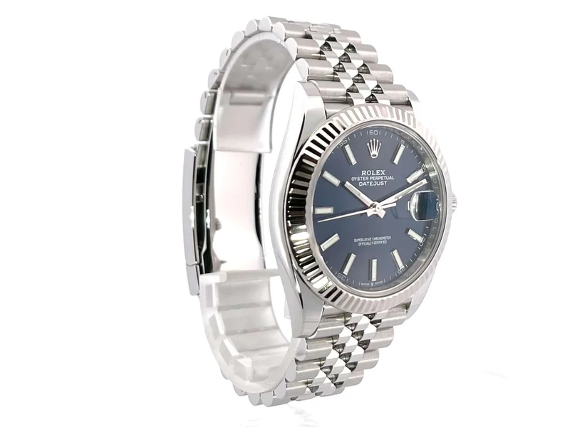 Rolex Datejust 41 Edelstahl Weißgold 126334 Blau Jubile-Band