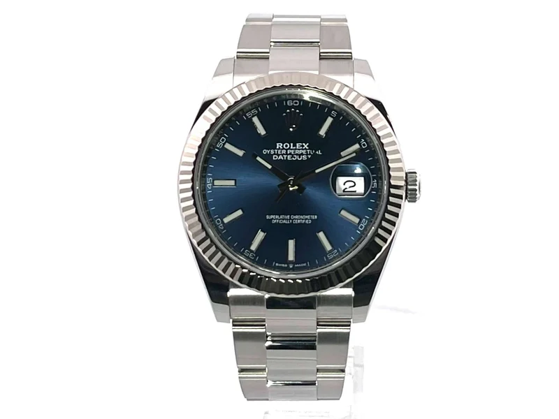 Rolex Datejust 41 Edelstahl Weißgold 126334 Blau