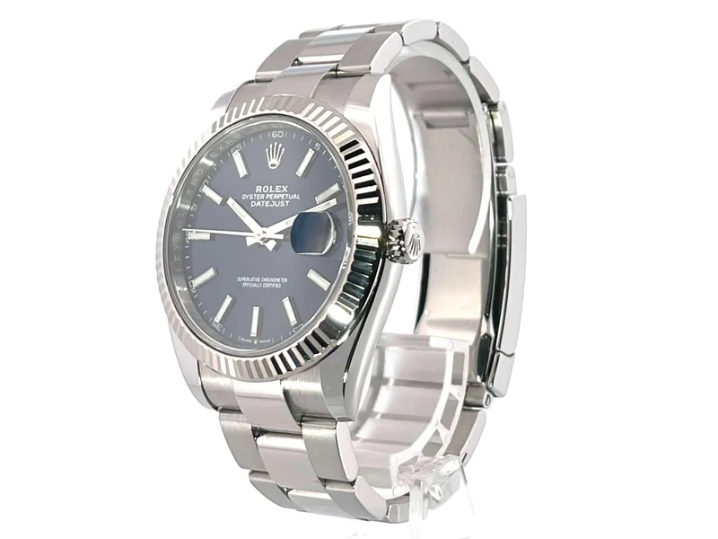 Rolex Datejust 41 Edelstahl Weißgold 126334 Blau