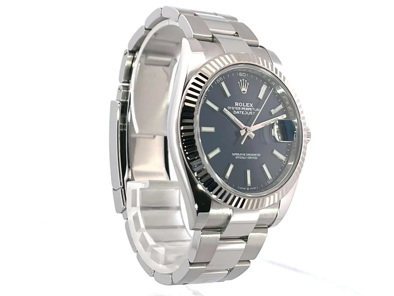 Rolex Datejust 41 Edelstahl Weißgold 126334 Blau