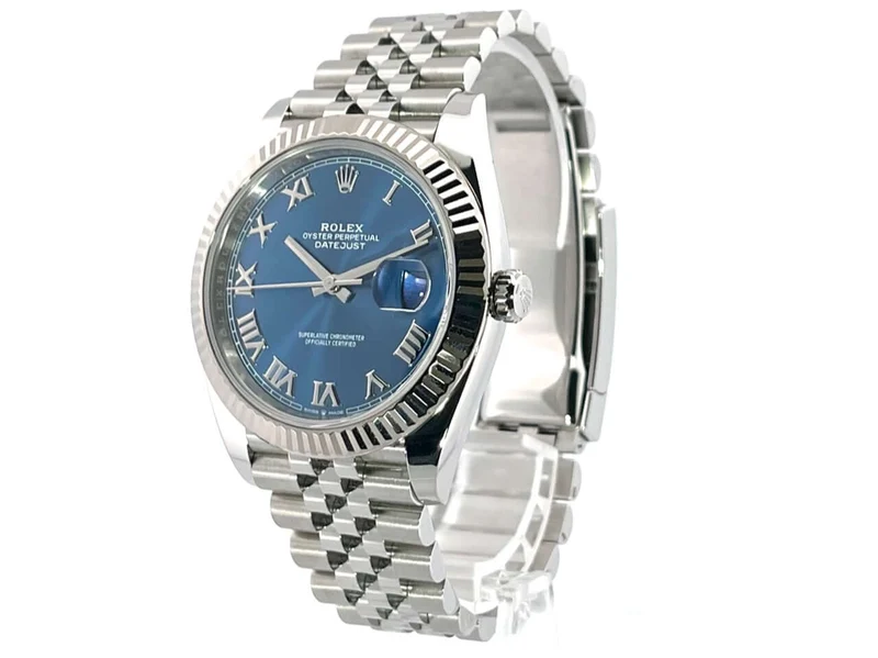 Rolex Datejust 41 Blau Römisch 126334 aus 2021 ungetragen Jubile-Band