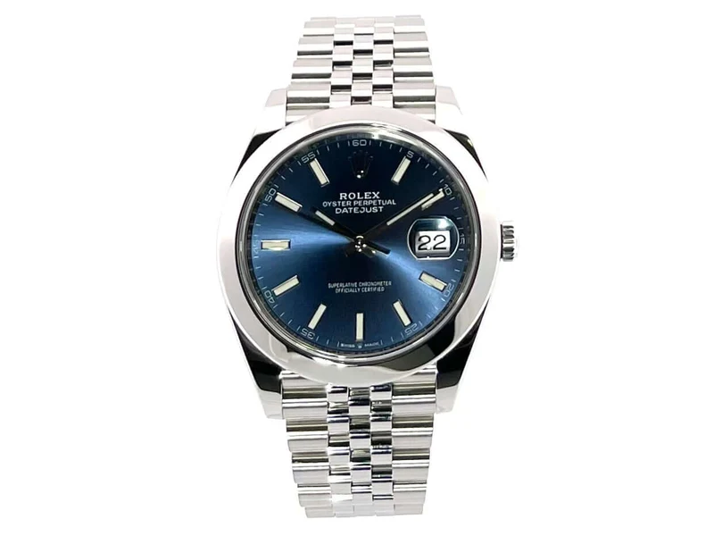 Rolex Datejust 41 Edelstahl 126300 Blau Jubile-Band