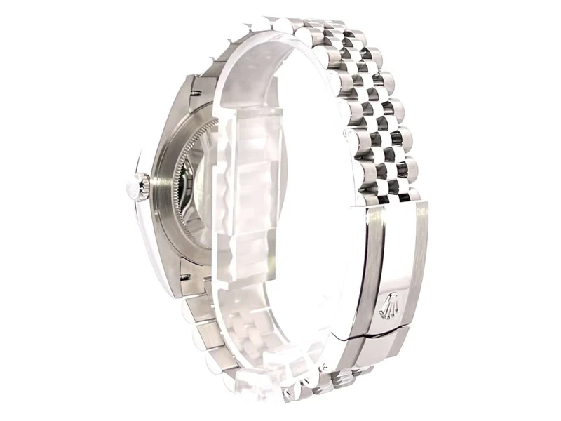 Rolex Datejust 41 Edelstahl 126300 Blau Riffelmuster Jubile-Band