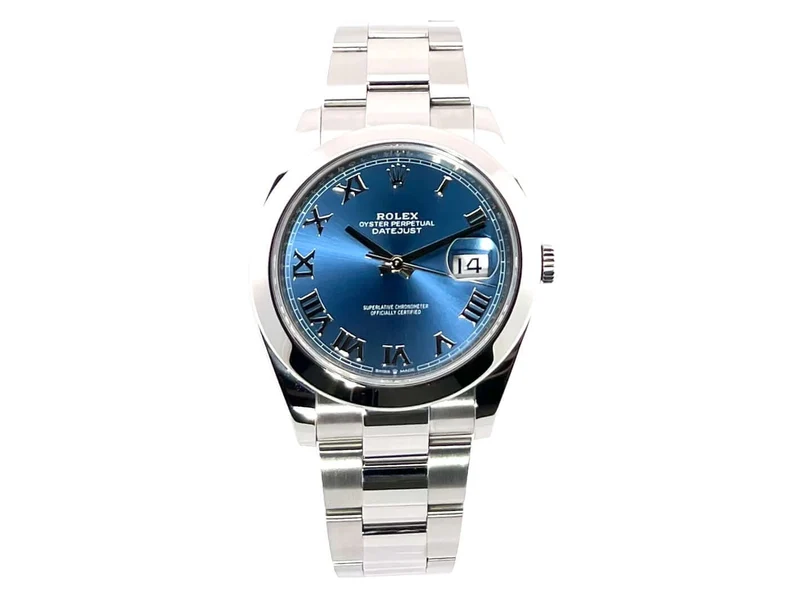 Rolex Datejust 41 Oystersteel 126300 Blau Römisch