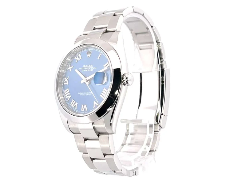 Rolex Datejust 41 Oystersteel 126300 Blau Römisch