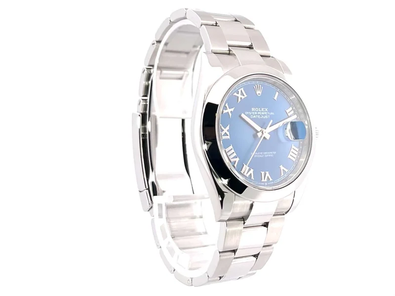 Rolex Datejust 41 Oystersteel 126300 Blau Römisch