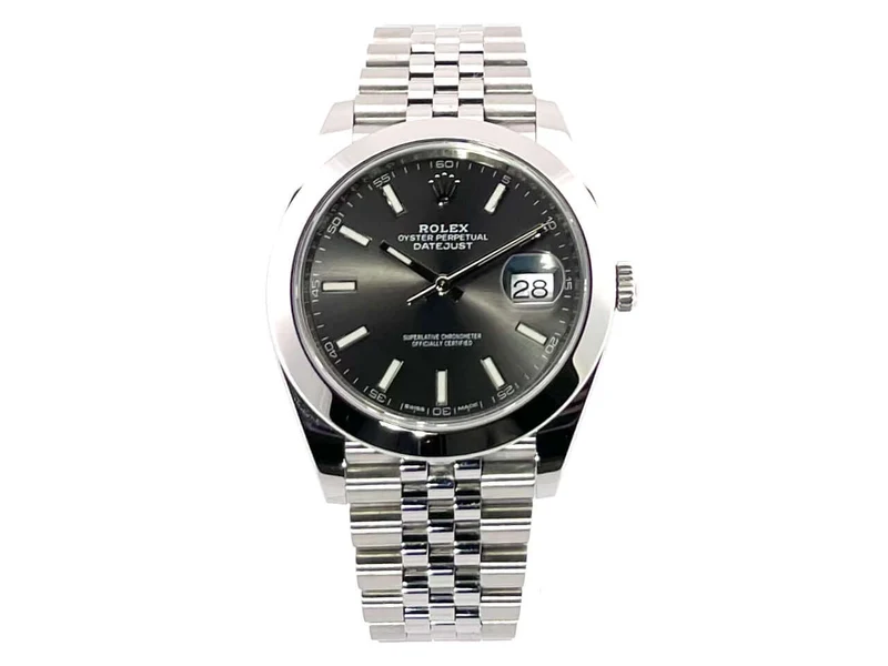 Rolex Datejust 41 Edelstahl 126300 Rhodium Jubile-Band