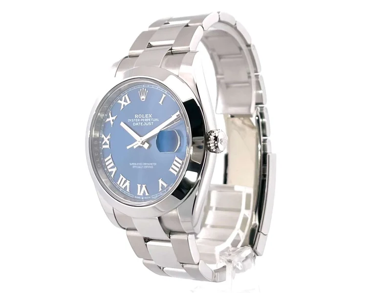 Rolex Datejust 41 Oystersteel 126300 Blau Römisch