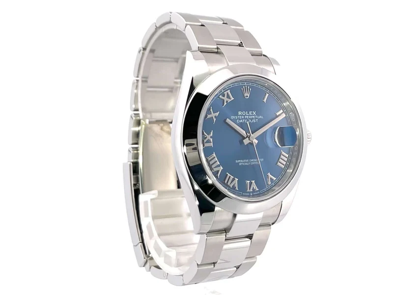 Rolex Datejust 41 Oystersteel 126300 Blau Römisch