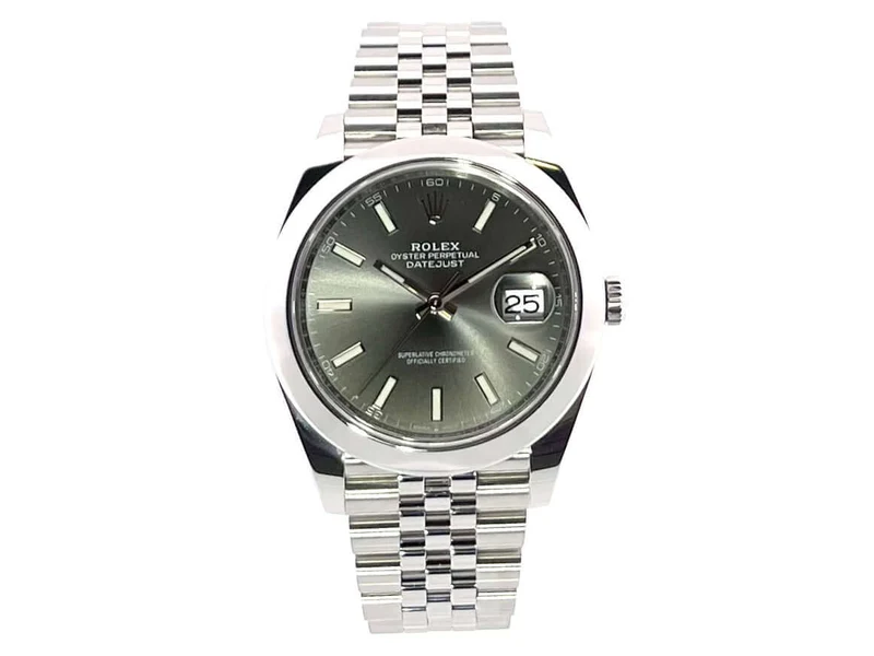 Rolex Datejust 41 Edelstahl 126300 Rhodium Jubile-Band