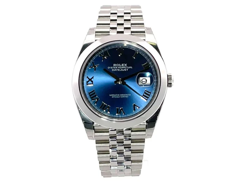 Rolex Datejust 41 Oystersteel 126300 Blau Römisch Jubile-Band