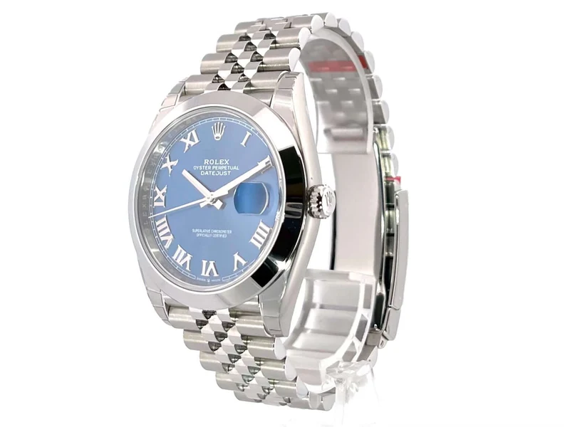 Rolex Datejust 41 Oystersteel 126300 Blau Römisch Jubile-Band