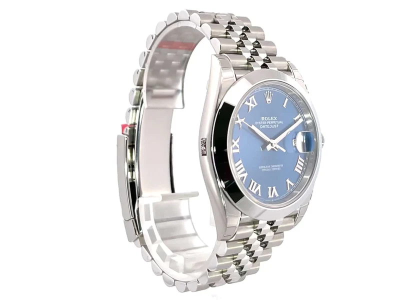 Rolex Datejust 41 Oystersteel 126300 Blau Römisch Jubile-Band