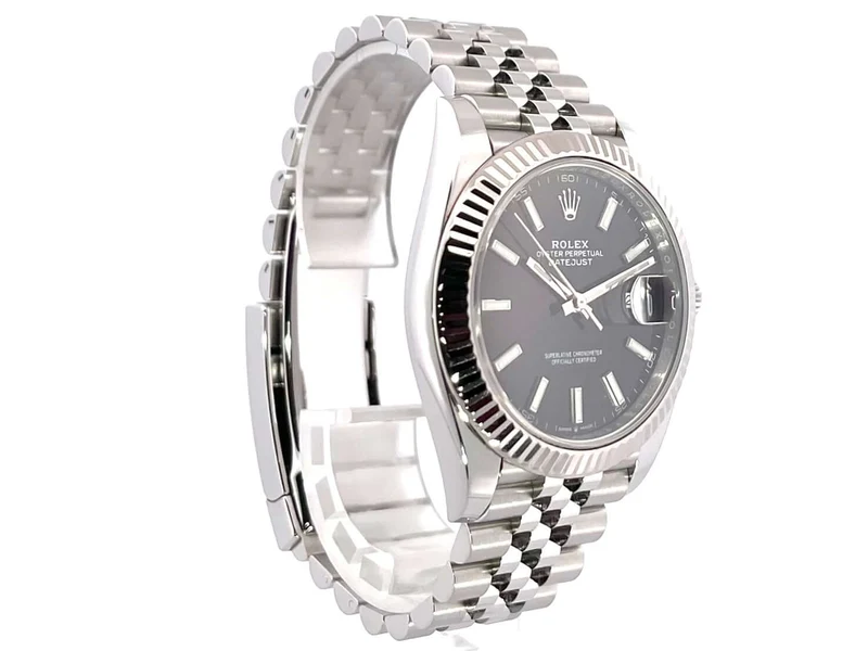 Rolex Datejust 41 Edelstahl 126300 Schwarz Jubile-Band