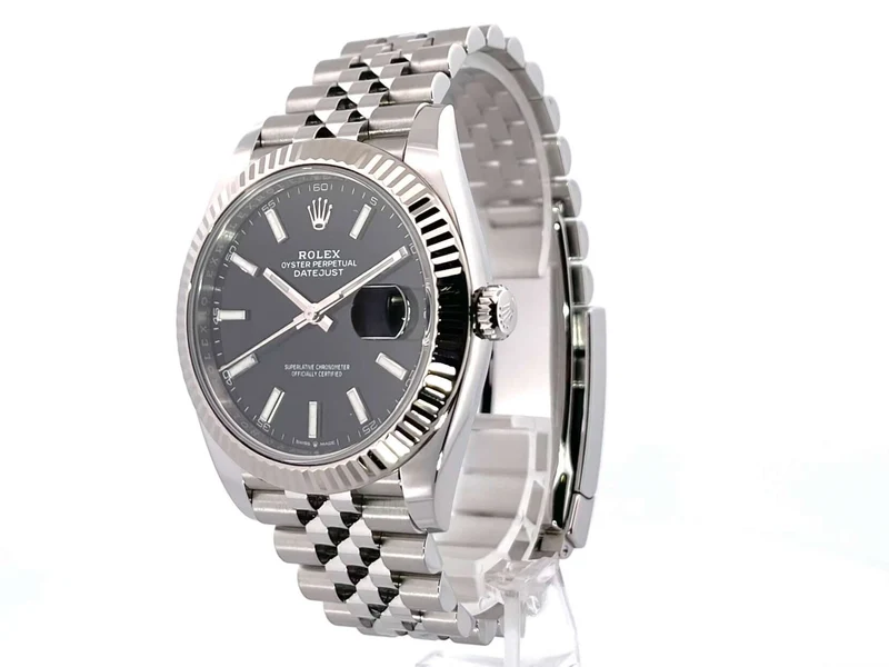 Rolex Datejust 41 Edelstahl 126300 Schwarz Jubile-Band