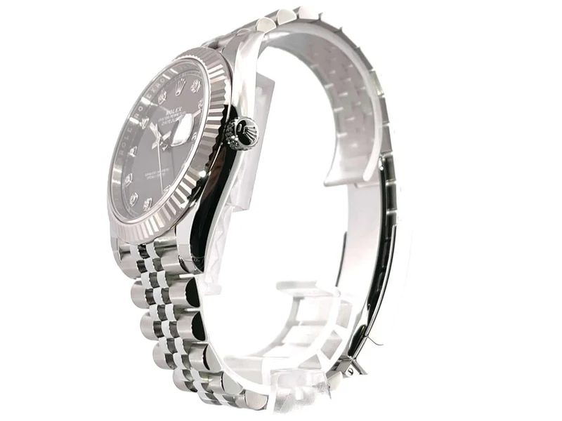Rolex Datejust 41 Edelstahl Weißgold 126334 Rhodium Dia Jubile-Band