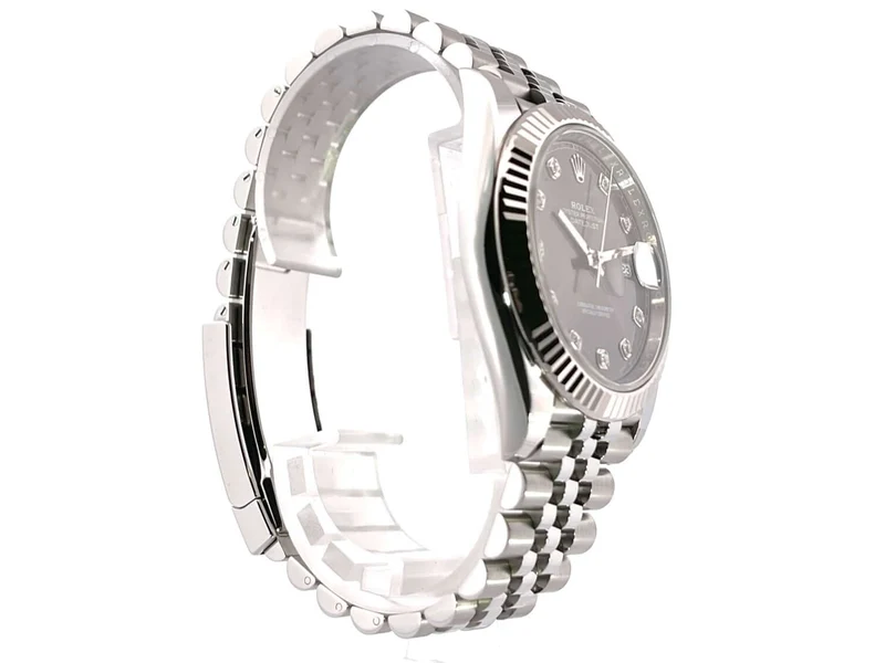 Rolex Datejust 41 Edelstahl Weißgold 126334 Rhodium Dia Jubile-Band