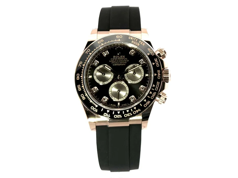 Rolex Daytona Everose-Gold 126515LN Schwarz Diamant Oysterflex