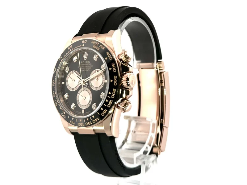 Rolex Daytona Everose-Gold 126515LN Schwarz Diamant Oysterflex