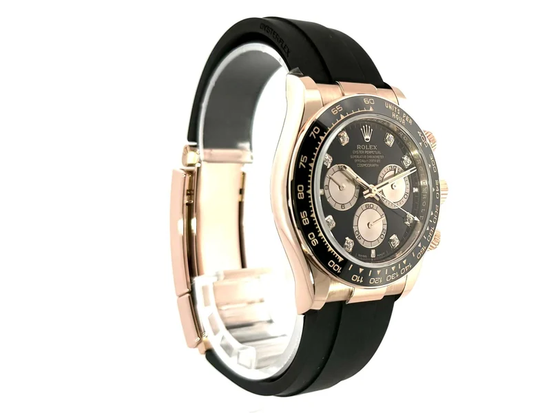 Rolex Daytona Everose-Gold 126515LN Schwarz Diamant Oysterflex