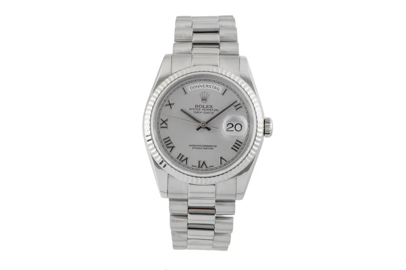 Rolex Day-Date 18 ct white gold automatic men's watch 118239 [2601021]