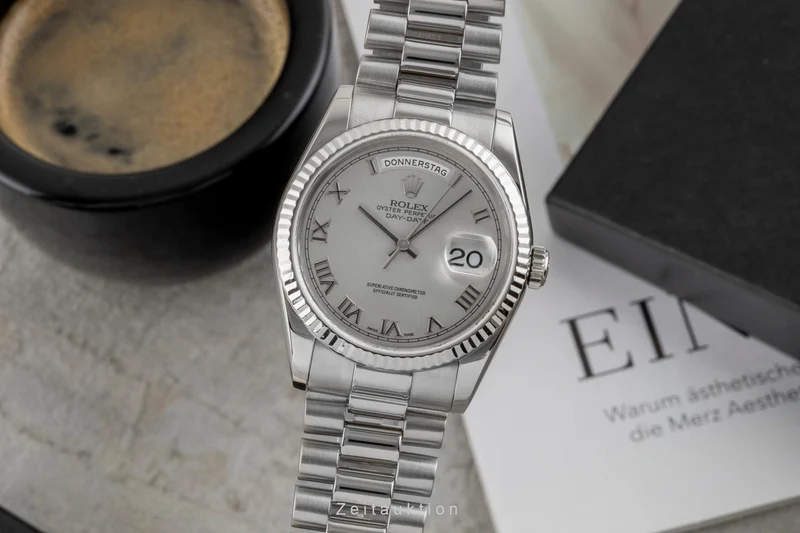 Rolex Day-Date 18 ct white gold automatic men's watch 118239 [2601021]