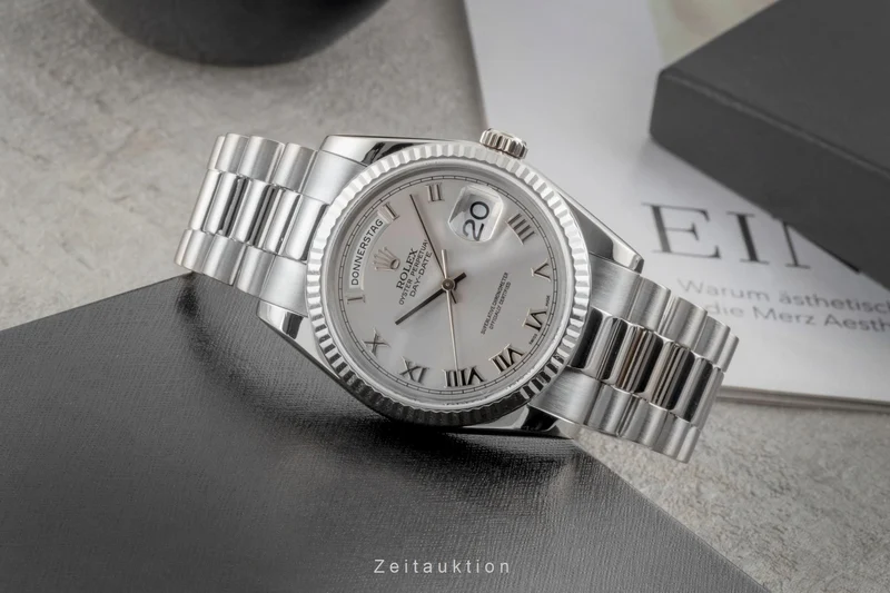 Rolex Day-Date 18 ct white gold automatic men's watch 118239 [2601021]