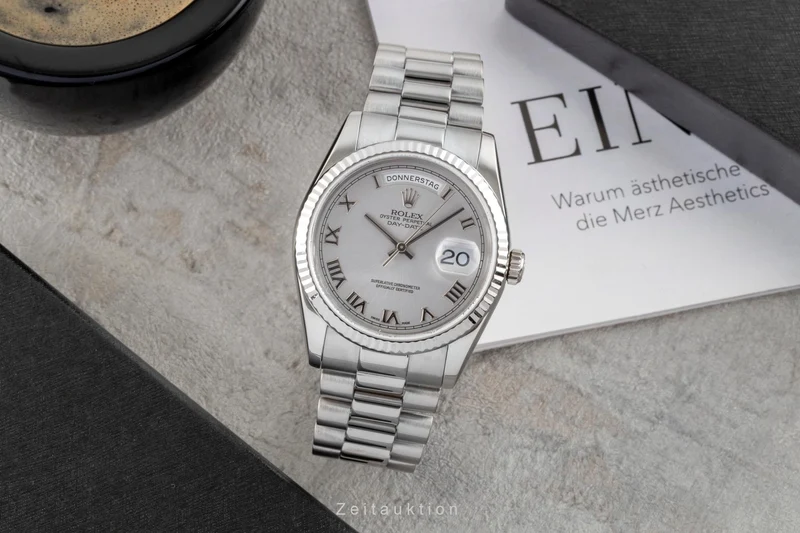 Rolex Day-Date 18 ct white gold automatic men's watch 118239 [2601021]