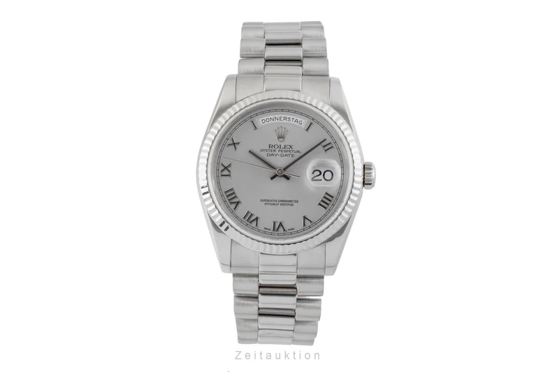 Rolex Day-Date 18 ct white gold automatic men's watch 118239 [2601021]