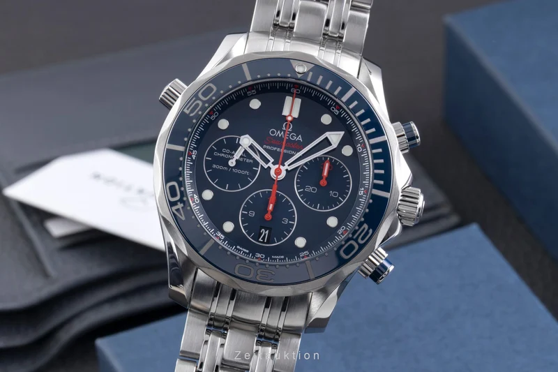Omega Seamaster chronograph steel automatic men's watch 212.30.44.50.03.001 LP: 9300EUR [2600665]