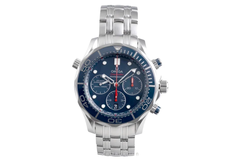 Omega Seamaster chronograph steel automatic men's watch 212.30.44.50.03.001 LP: 9300EUR [2600665]