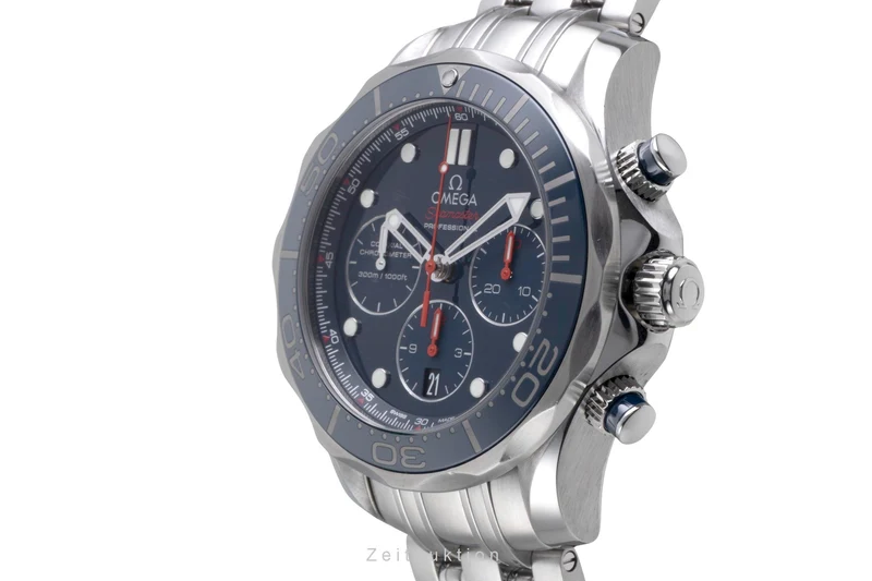Omega Seamaster chronograph steel automatic men's watch 212.30.44.50.03.001 LP: 9300EUR [2600665]
