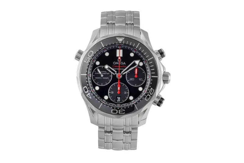 Omega Seamaster chronograph steel automatic men's watch 212.30.42.50.01.001 LP: 9300EUR [2600827]