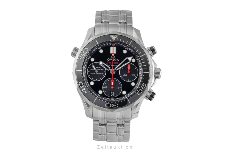 Omega Seamaster chronograph steel automatic men's watch 212.30.42.50.01.001 LP: 9300EUR [2600827]