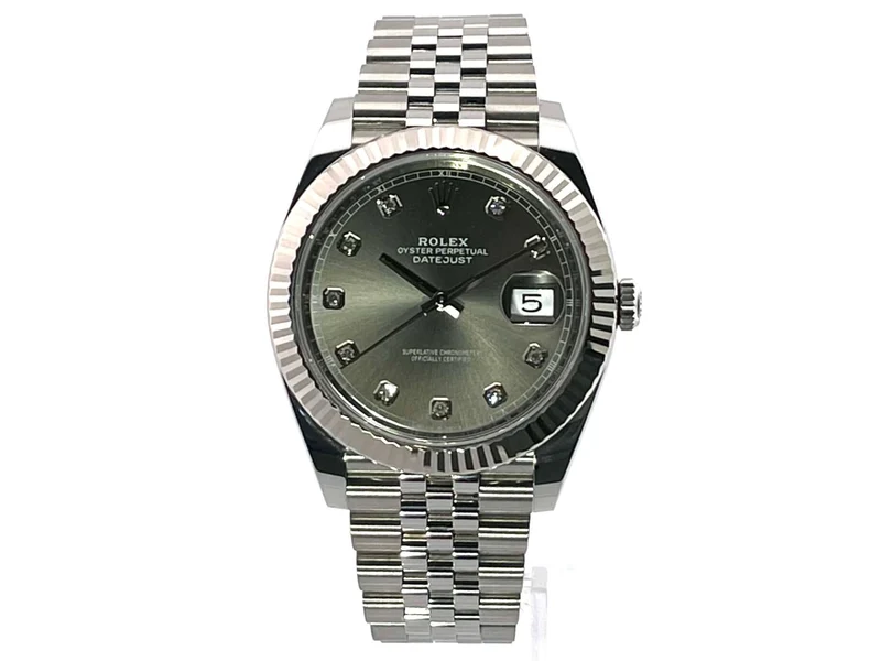 Rolex Datejust 41 Edelstahl Weißgold 126334 Rhodium Dia Jubile-Band 2021