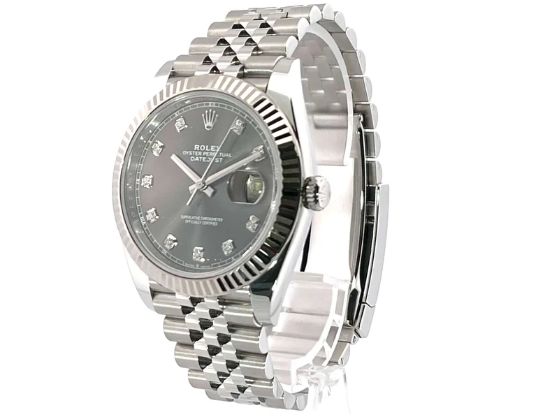 Rolex Datejust 41 Edelstahl Weißgold 126334 Rhodium Dia Jubile-Band 2021