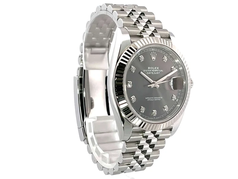 Rolex Datejust 41 Edelstahl Weißgold 126334 Rhodium Dia Jubile-Band 2021