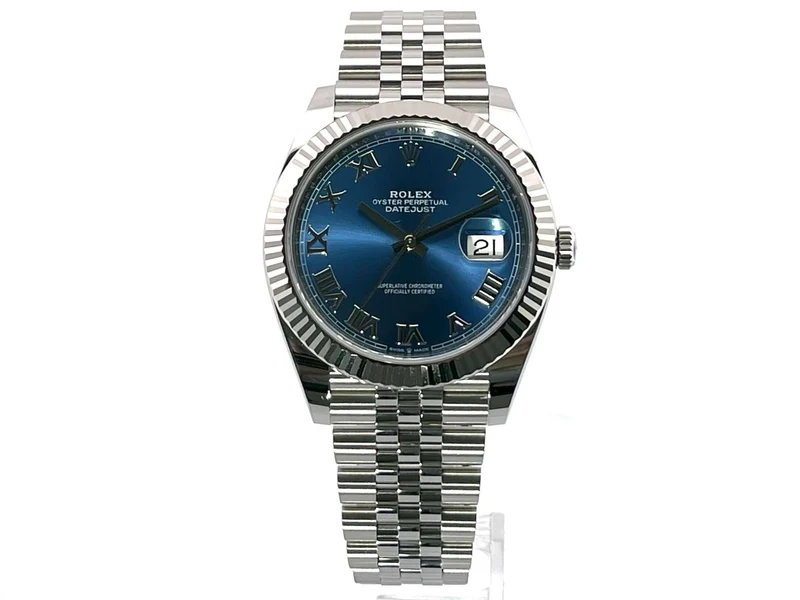 Rolex Datejust 41 Blau Römisch 126334 aus 2020 LC100 ungetragen Jubile-Band