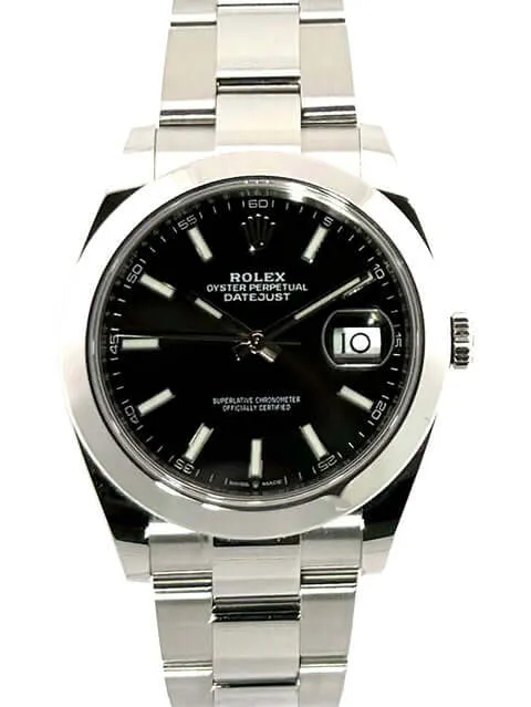 Rolex Datejust 41 Edelstahl 126300 Schwarz