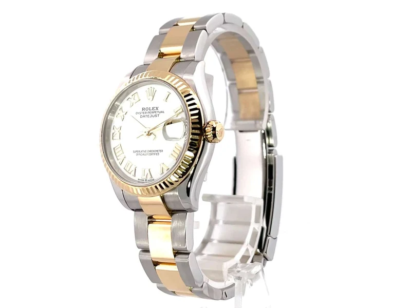 Rolex Datejust 31 Oystersteel Gelbgold 278273 Weiß Römisch