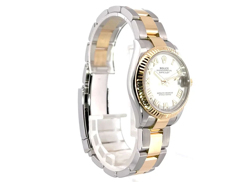 Rolex Datejust 31 Oystersteel Gelbgold 278273 Weiß Römisch